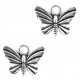 Metal charm Butterfly 12x15mm Antique silver